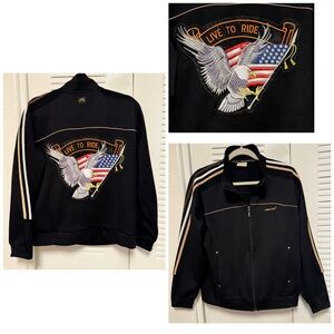 ROBERTO CONVERGENCE‎  Sports Live to Ride Eagle USA Black Jacket Men